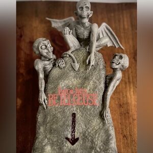 Beetlejuice Halloween Gray Tombstone with Skeletons Decor popcorn bucket